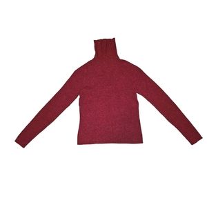 Medium turtleneck Marino wool red sweater banana republic